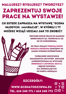 Tworzysz i działasz plastycznie? Weź udział w wystawie młodych!