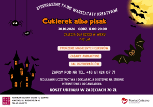 Cukierek albo pisak – kreatywne warsztaty dla dzieci w wieku 7-12 lat